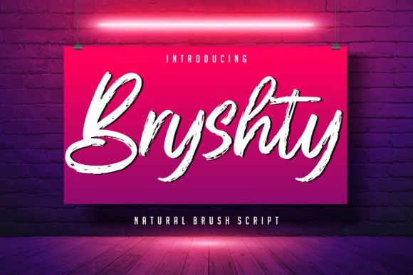 Enhance Your Brand with Bryshty: A Natural Handwritten Font