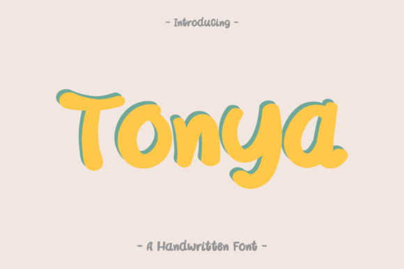 Tonya: A Bold Handwritten Font for Dynamic Web Design